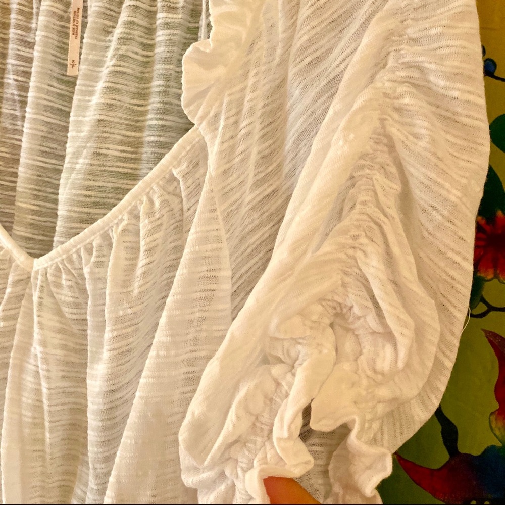 🌺🎉HP🎉🌺 NWT Free People Dorothy Ruffled Peasant Top - Picture 3 of 11